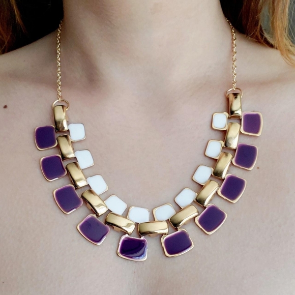 New Geometric Statement Necklace - Picture 1 of 4